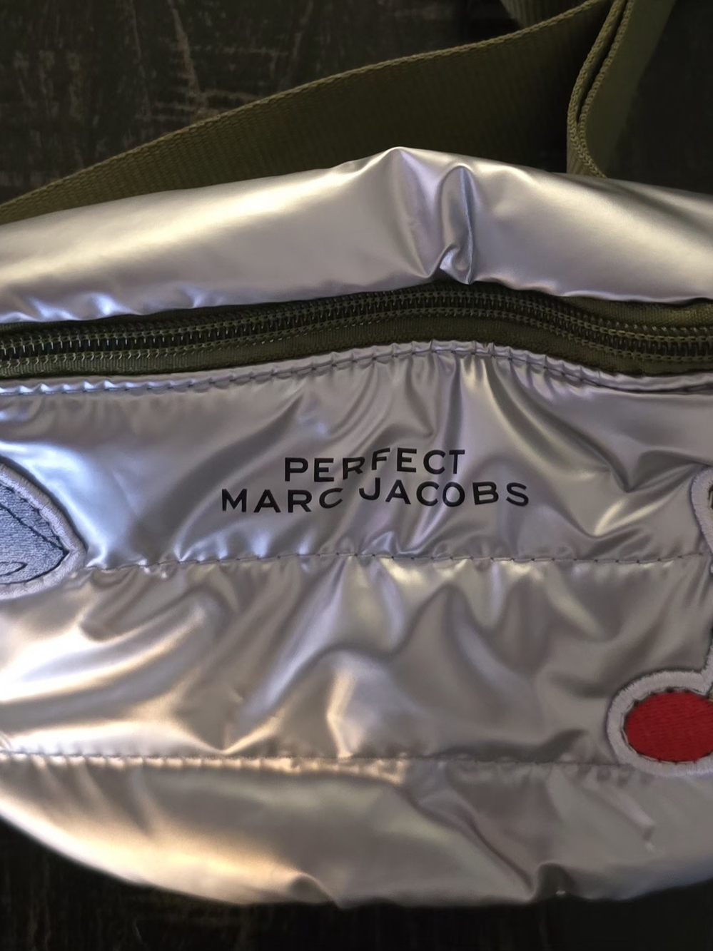 Marc Jacobs BeautySilver Metallic with Embroidered Patches Fanny Pack - Picture 2 of 2
